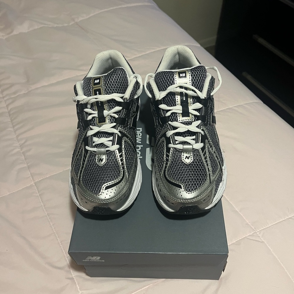 New Balance Gray and Black Kids' Sneakers
